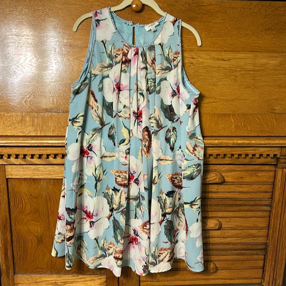 Umgee Cottagecore Floral Sleeveless Mini Dress Boho Chic Romantic Feminine